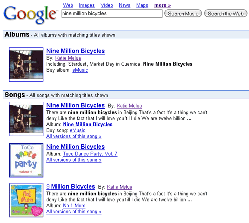 google music search
